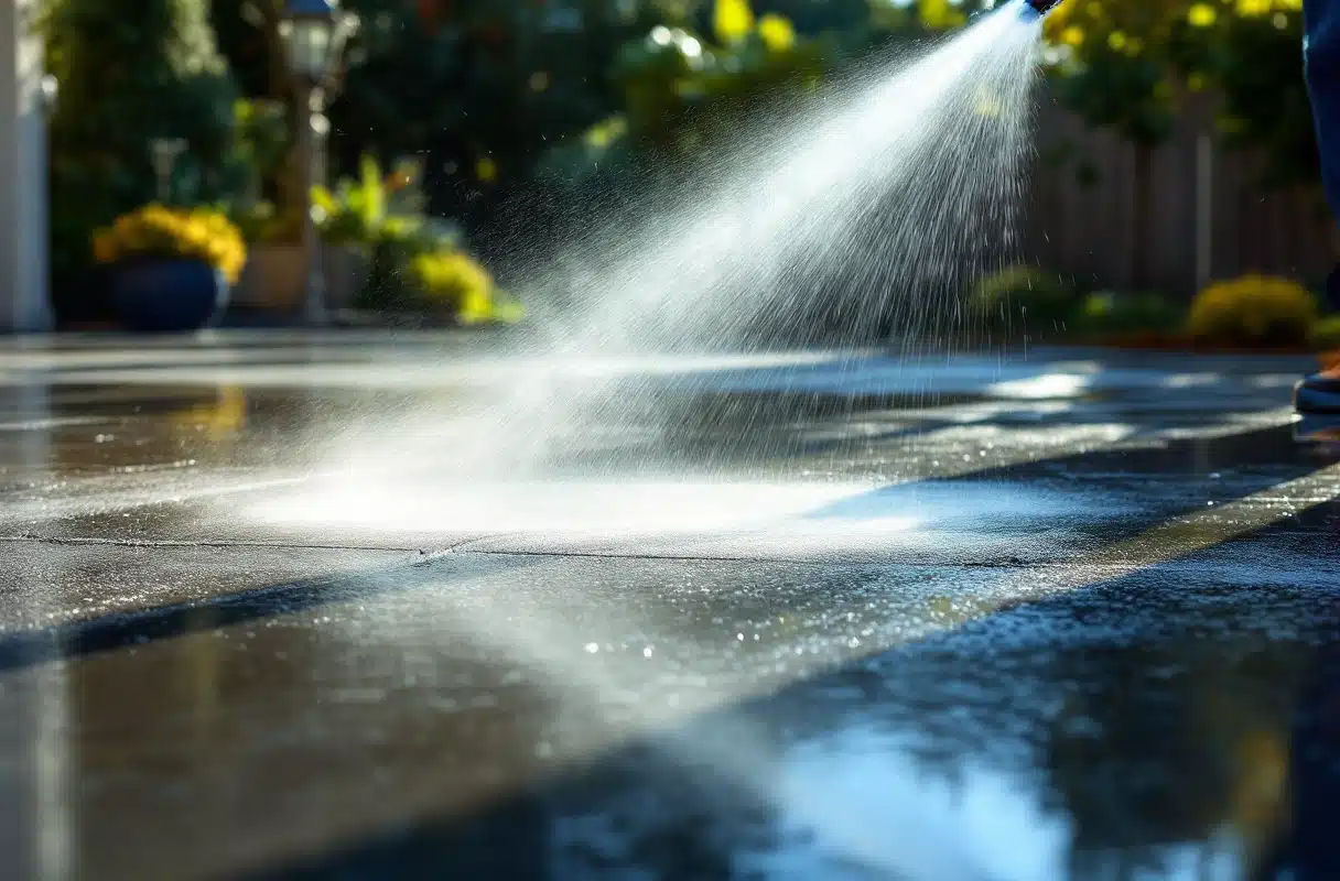 Professional image illustrating Top 5 Benefits of Pressure Washing Your Driveway